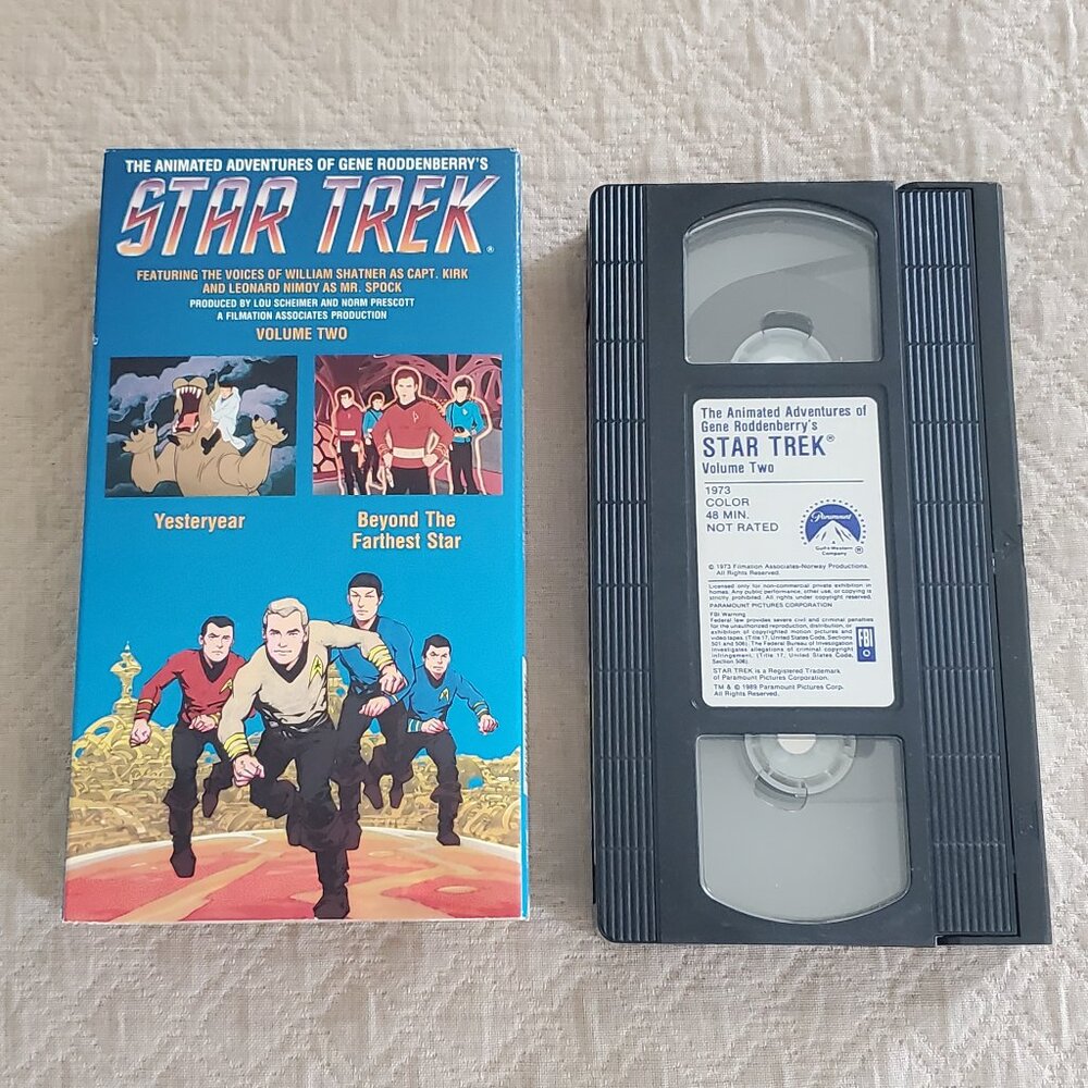 Star Trek: The Animated Adventures Volume 2 Two VHS Tape Video Episodes 3 & 4